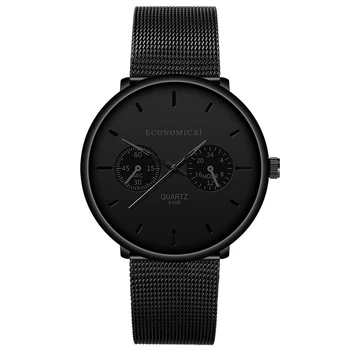 

Brand Fashion Men Quartz Watch Stainless Steel Mesh Belt Business Relojes Para Hombre Watch for Men Casual Male Clock Erkek Saat