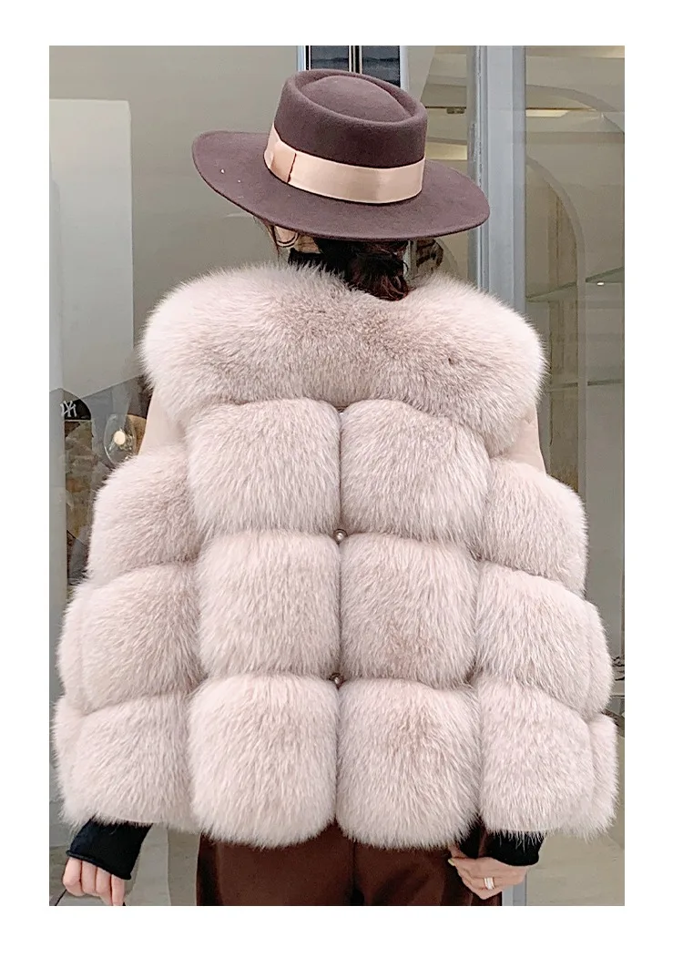 ZDFURS* зимнее женское пальто из натурального Лисьего меха, куртка с мехом, женский пуховик с натуральным мехом, верхняя одежда