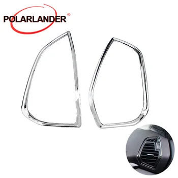 

for Ford KUGA ESCAPE 2013 2014 2015 Dashboard Air conditioning Vent Outlet Trim Cover 2pcs ABS Chrome Car Interior Frame