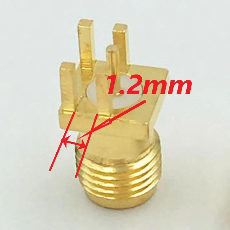 1.2mm 0.048inch 100 шт. SMA гнездо припоя края 0,8 мм пространство печатного монтажа прямой RF разъем - Цвет: 1.2mm 0.048inch