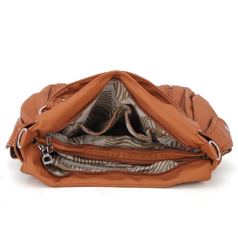 Angelkiss Winter Fashion Shoulder Bag for Women Soft PU Crossbody Handbg Large Capacity Messenger Bag Hobos Big Purse 6