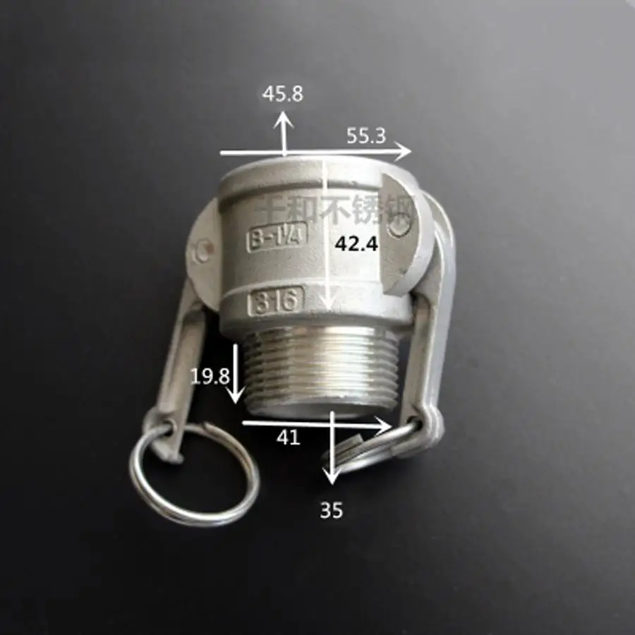 1-1/4 &quotBSPT Мужской x Тип розетки B Муфта быстрого отсоединения муфта 304 Stianless