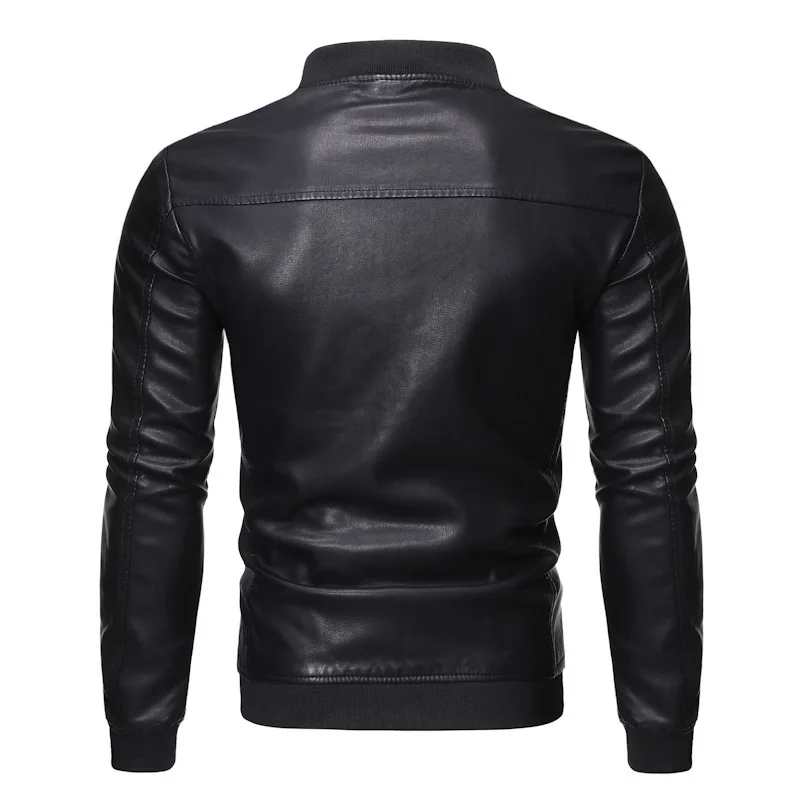 AliExpress Autumn And Winter New Style Hot Selling Men'S Wear Washing Leather Coat PU Leather Jacket Jk48