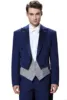New Fashion Tuxedo Men's Three Piece New Wedding suit Tailcoat & Tuxedo Jackets Vest Pants Suits Costume Homme Long Terno 2
