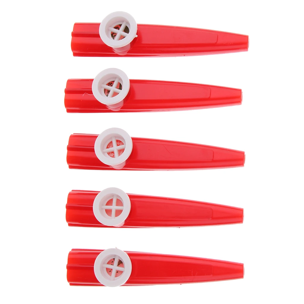 5x Kids Plastic Kazoo Harmonica Mouth Flute Percussion Instrument