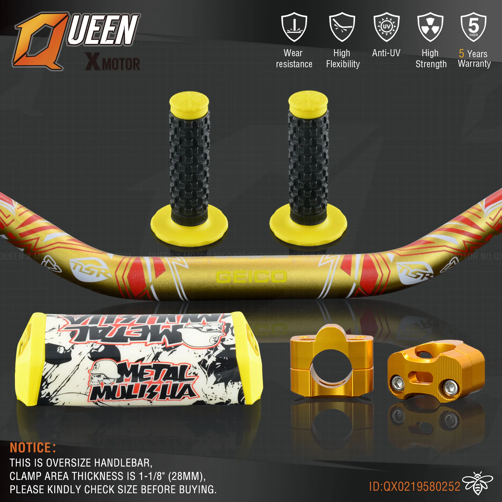 Руль для Pro Taper Pack Bar 1-1/" 6 дней Fatbar Колодки Ручки Pit Pro Racing Dirt Pit Bike мотоцикл с адаптер cnc