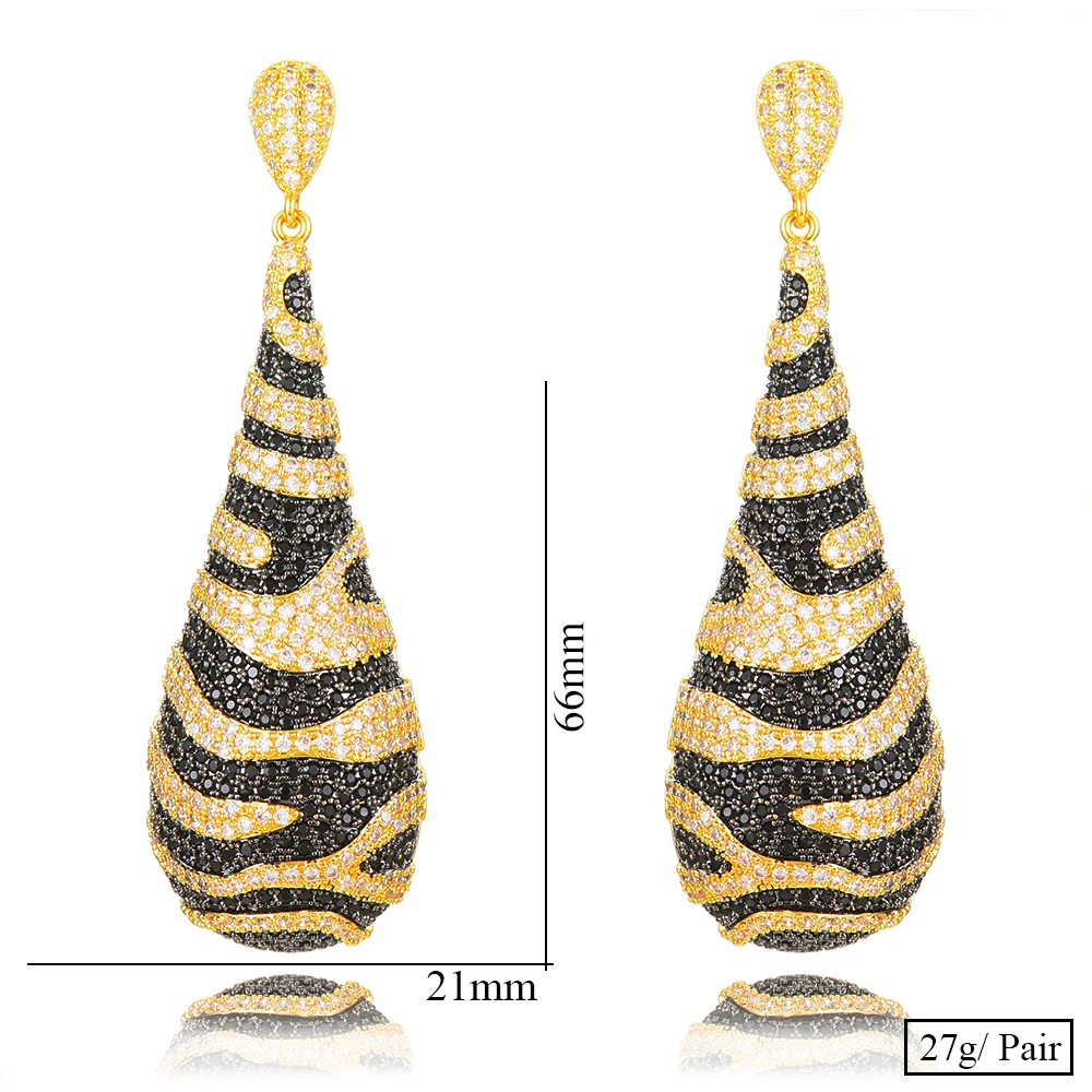 Sisathy Pop Leopard Роскошные благородные длинные серьги с подвесками и стразами Женские
