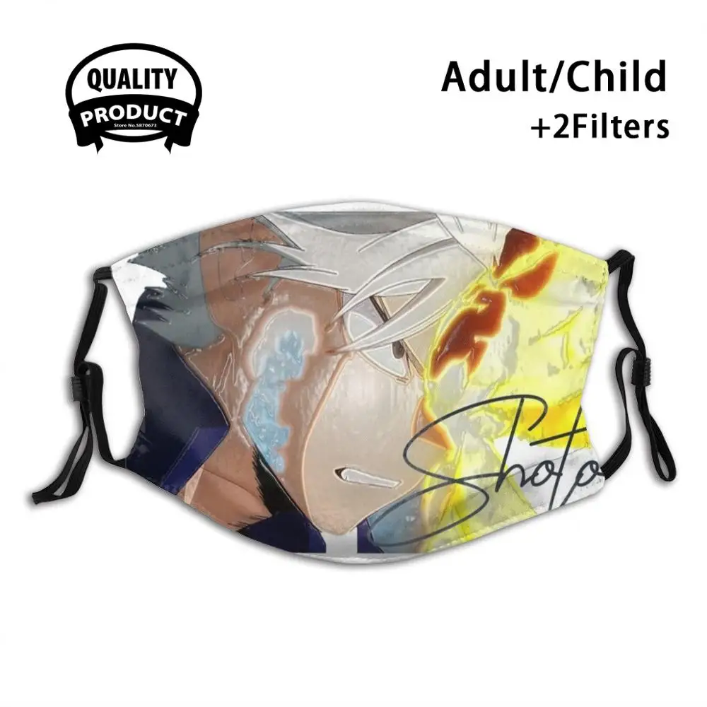 

Mha Shoto Reusable Mouth Mask Filter Cool Kawaii Funny Custom Design Masks Mha Boku No Hero Academia Todoroki Bnha Shoto Anime