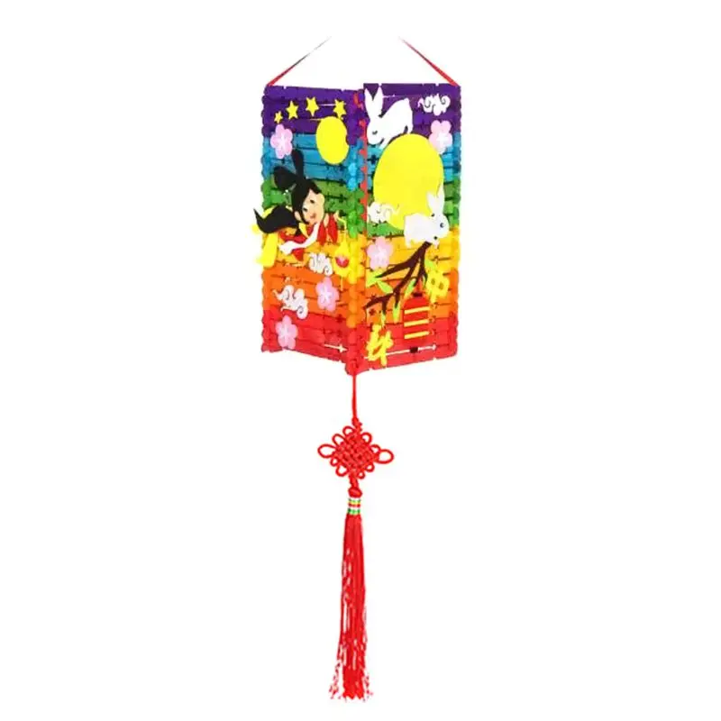 Chinese Cartoon Lanterns Kids DIY Handmade Wedding Party Decoration Hanging Lantern for Children M76D - Цвет: 01