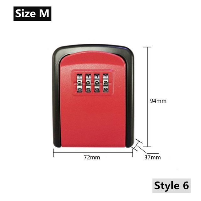 new wall-mounted key storage box 4 digit combination password security password lock keyless home safe stash