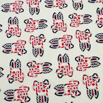 

1 yard printed Cotton Woven Fabric, animal fabric -Lovely Rabbit (width=140cm)