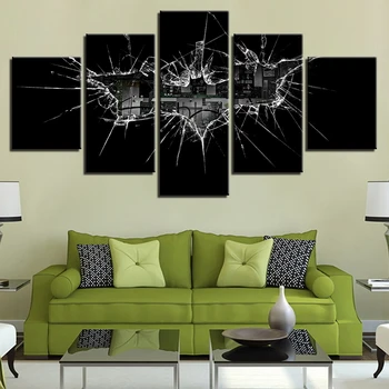 

Landscape Sky Cloud Star Mountain River Hot Air Balloon 5 Piece Wall Pictures For Living Room Color Painting Art Home Decor