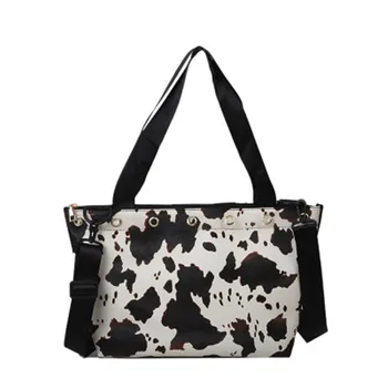 

Fashion Cow Milk Print Women Handbag Totes Female Casual Large capacity Tote Shoulder Popular Simple Female Daily Shopping Bag