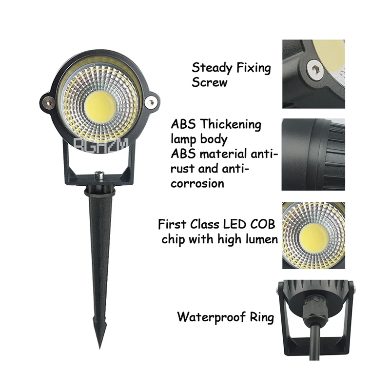 Lawn Lamp Garden Lighting LED Garden Lawn Footpath Ground Street Lamp IP65 Waterproof
