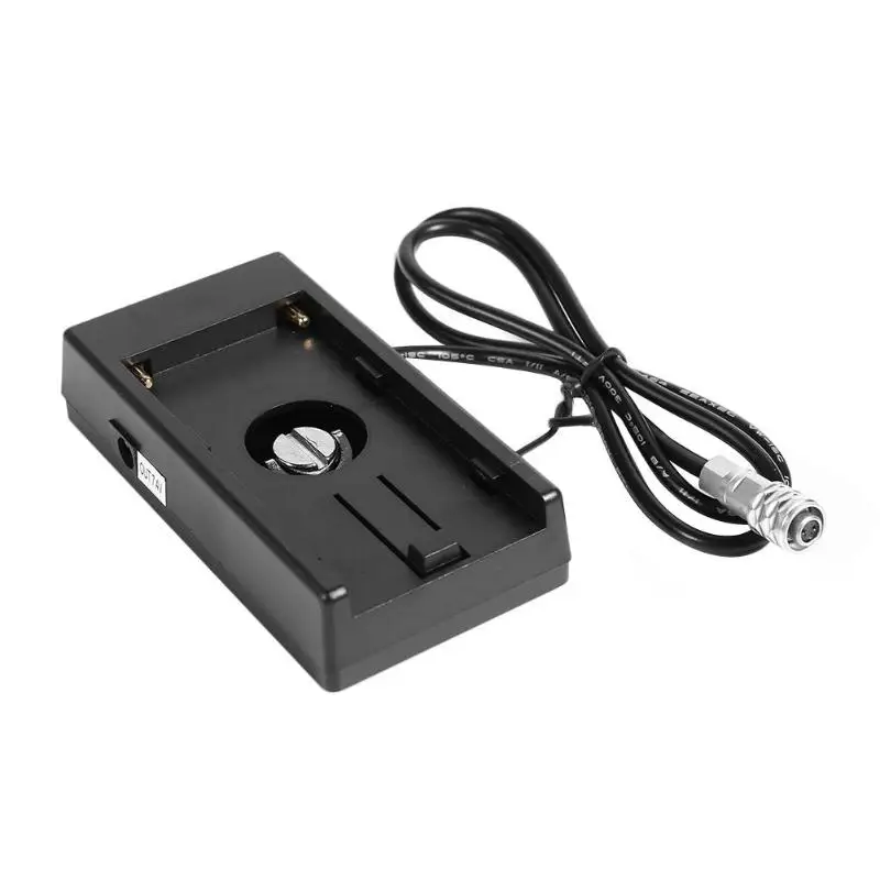 12 В блок питания Монтажная пластина адаптер для кино камера blackmagic Cinema NP-F970 встроенный индикатор питания Светильник ABS металл