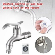 

Bathroom 1/2" Faucet Alloy Ceramic Valve Core In Wall Type Single Spout Garden Tap Sink Basin Washing Machine Faucet Accessory