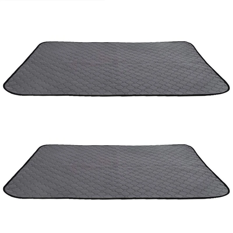 

Washable Dog Diaper Pad, Reusable Waterproof Bedpan Pad, Non-Slip In-House Training Travel Mat, 2 Packs 67X100cm