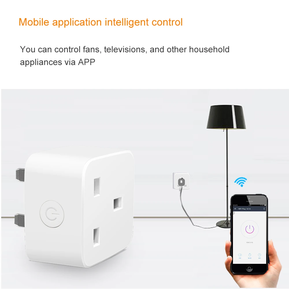 Usee Link Smart Socker power Plug WiFi умная розетка Великобритания 10A мощность ed By Tuya работа с Alexa Google Home Mini IFTTT