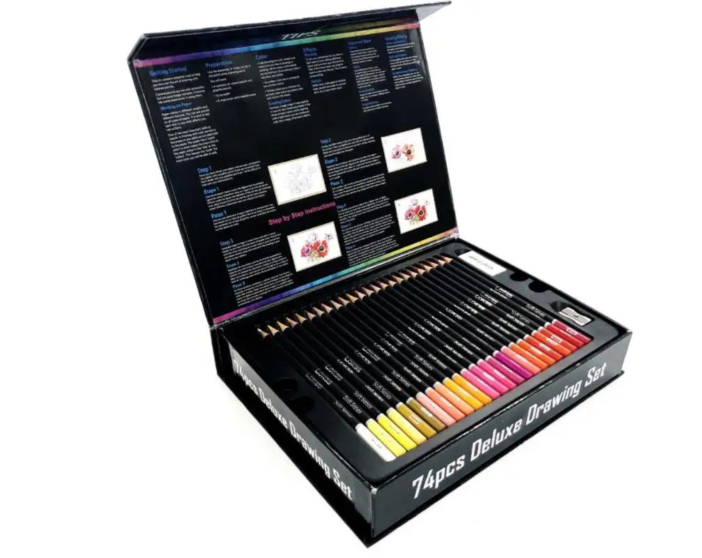 

WATERCOLOR Wood Colored Pencils 72/120 Carton Iron box Professional Drawing pencils Sketch Art For School Supplies