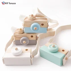 Vamos fazer 1pc brinquedos do bebê de madeira moda câmera pingente sppoprtoe brinquedos para crianças de madeira diy presentes de enfermagem presente do bebê bloco