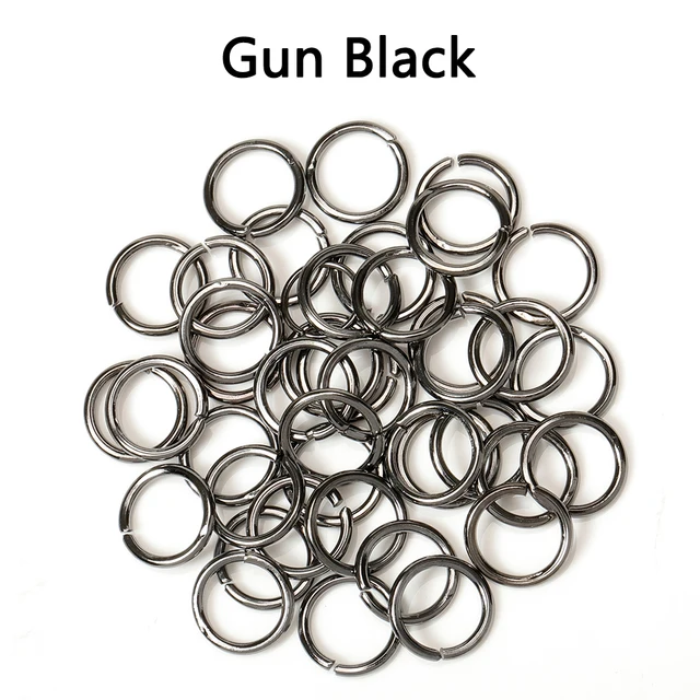 200pcs/lot Wholesale Open Circle Jump Rings Necklace Bracelet Earring Pendant Connectors DIY Making Jewelry Crafts Accessories Gunblack