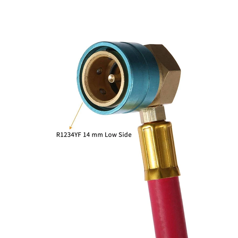 R1234Yf хладагент зарядный шланг комплект, с 1/2 Acme Lh консервный кран, кондиционер хладагент зарядная труба и манометр