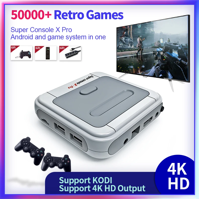 Retro Game Console Super Console X Pro Android Emuelec Dual System Built In Games For Ps1 Dc N64 Support Kodi Wifi Video Game Consoles Aliexpress Retro Game Console Super Console X Pro Android Emuelec Dual System Built In Games For Ps1 Dc N64 Support Kodi Wifi Video Game Consoles Aliexpress