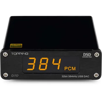 

Topping D10 PCM384&DSD256 USB DAC ES9018K2M XMOS XU208 OPA2134 audio amplifier Decoder Line out Optical and Coaxial output
