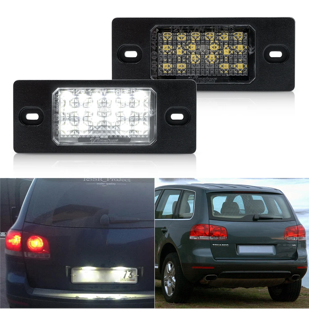 2x белый 7000K 18SMD 12V светодиодный Подсветка регистрационного номера лампа для Porsche
