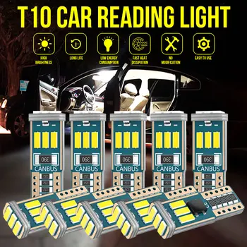 

10PCS W5W Car Interior Driving Headlight Parking Signal Light LED Bulbs DC12V-14V Car Accessories