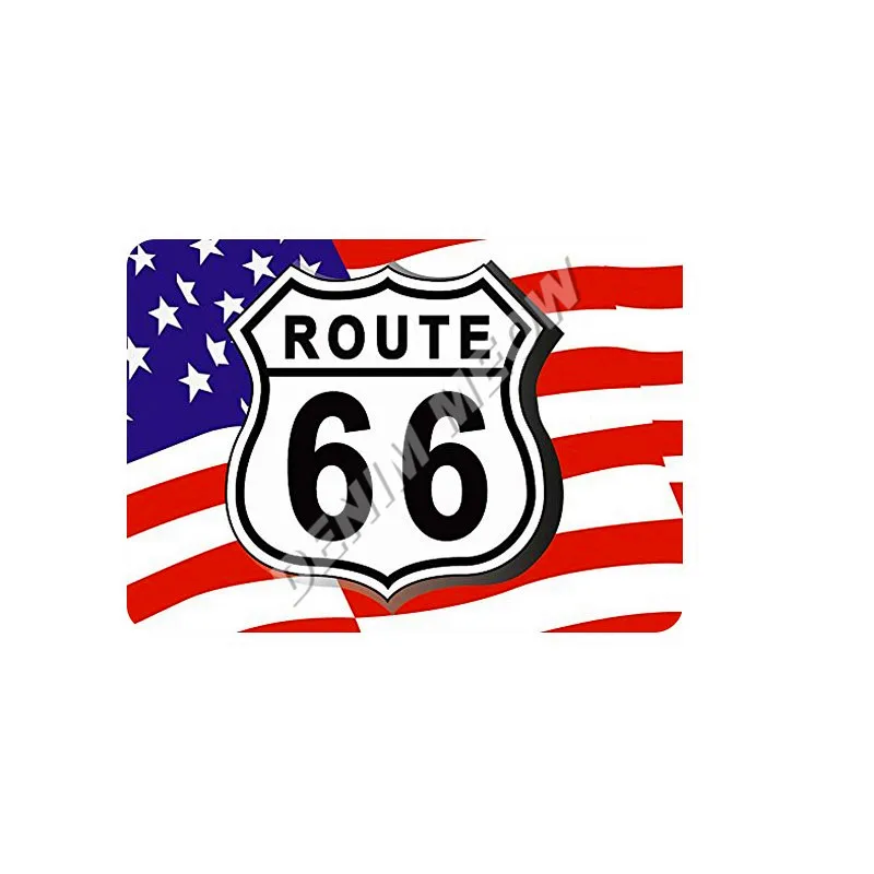 Жестяной винтажный металлический знак Route 66 ретро пластина для гаража Настенный