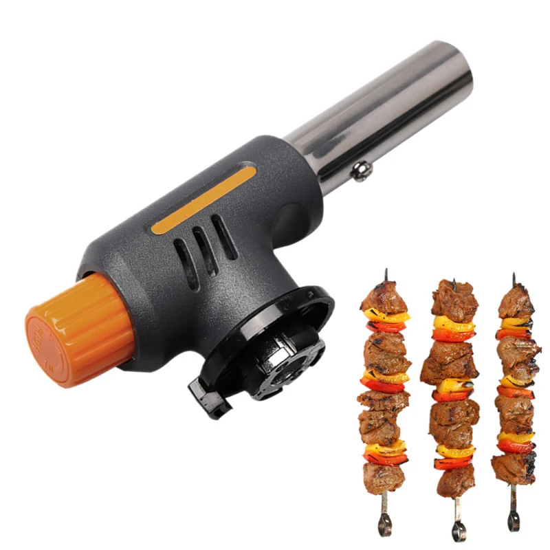 1 PC Barbecue Igniter Stainless Steel+Plastic Lighters Outdoors BBQ Party High Temperature Flamethrower Kitchen Supplies