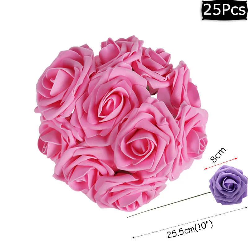 25pcs flowers F 10-40 см золотое железное металлическое кольцо венок цветок стойка Свадебная Подружка невесты ручная гирлянда Сделай Сам день рождения декорация обруч - Цвет: 25pcs flowers F