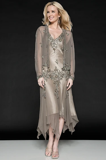 

Chiffon Fashion Mother Of The Bride Dresses Tea length 2016 Formal Evening Groom Mother Wedding Party Dress Outfits