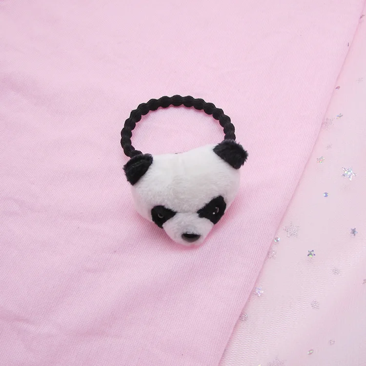4 head hair ring Полный весь дизайн, новые горячие 3 см плюшевые игрушки для волос, галстук для волос, Детские вечерние подарки панда плюшевые мягкие игрушки повязка на голову - Цвет: 4 head hair ring