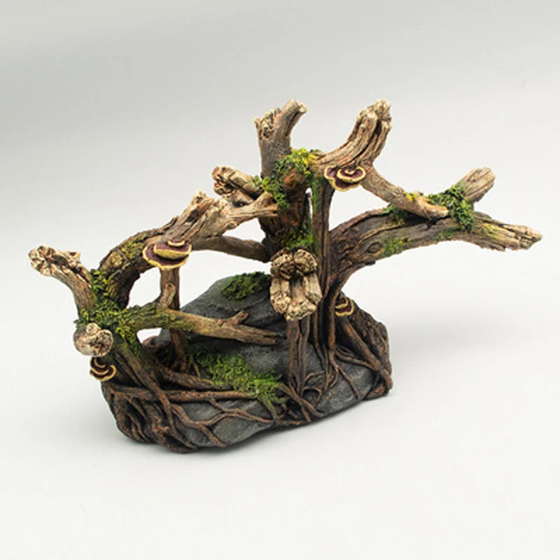 Resin Bush Decoration for Aquarium, Fish Tank Cave, Hideout Wood Decor, Freshwater Ornament, Accessories