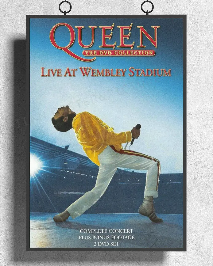H526 Silk Poster Decorazioni Per La Casa Live At Wembley '86 Queen Album Wall Art Regalo Di Natale