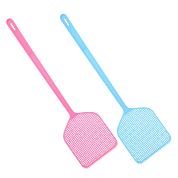 

2PCS Long Handle Plastic Practical Pest Control Tool Manual Swatter Fly Swatter for Bedroom Dining Room Home