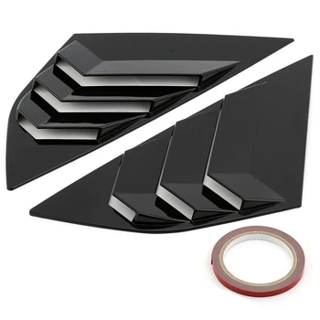 

Fit For Ford Focus ST RS Hatchback bright black Window Side Louvers Vent 2012 2013 2014 2015 2016 2017 2018 ABS