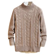 Womail зимний теплый свитер с длинными рукавами мужской свитер с круглым вырезом и длинным рукавом пуловер Свободный Повседневный Однотонный мужской свитер с длинными рукавами s