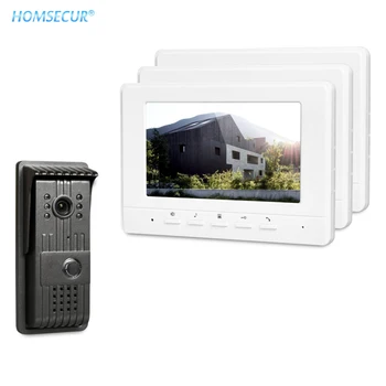 

HOMSECUR Wired 7" Color Video Door Intercom Entry Security System Mute Mode with CMOS Camera 700TVL IR Night Vision