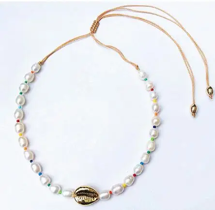 necklace 19 Boho богемное жемчужное Маргаритка цветок жемчужное колье Подвеска Vsco девушки ожерелья Женские Ювелирные изделия Кадена ouija захватчик зим - Окраска металла: necklace 19