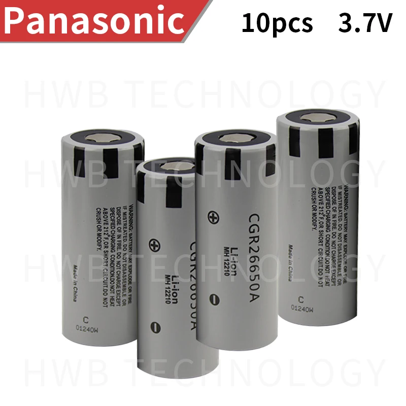 10 шт./лот Новинка для Panasonic Оригинал 26650 CGR26650A 3 7 V 2650mAh литий-ионная аккумуляторная