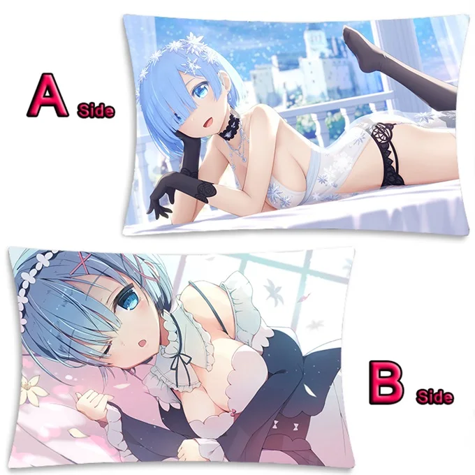 Милое Аниме Re: zero kara hajimeru isekai seikatsu Rem RamDakimakura длинная подушка для объятий Чехол Подушка для фанатов наволочка 35x55 см - Цвет: 24