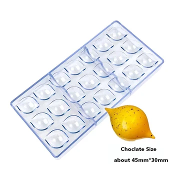 

3D Chocolate Candy Bars Molds Polycarbonate Plastic Forms Lemon Tray Baking Pastry Bakery Tools for Chocolate Candy Moulds Tools