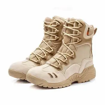 

Combat US Army Shoes Mens Tactical Comfort Desert Leather Military Boots Real Leather Plus Size New Arrival 2020