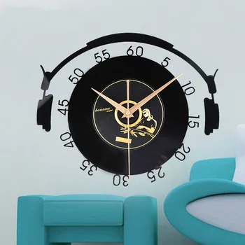 

Creative diy vinyl CD wall clock fashion acrylic music Shi Ying clocks living room wall clock
