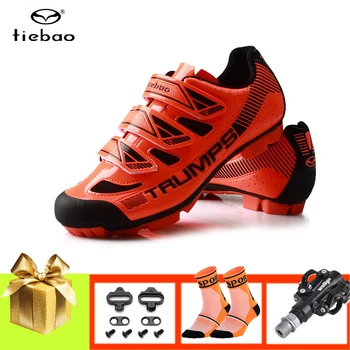 

Tiebao cycling shoes men women SPD pedals mountain bike sneakers sapatilha ciclismo mtb breathable pro riding bicycle mtb shoes
