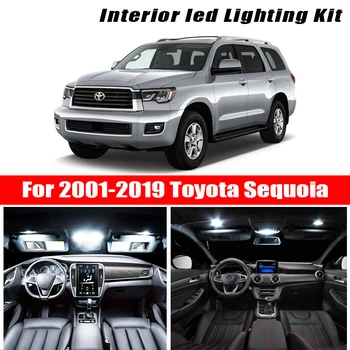

For 2001-2019 Toyota Sequoia White car accessories Canbus Error Free LED Interior Light Reading Light Kit Map Dome License Lamp