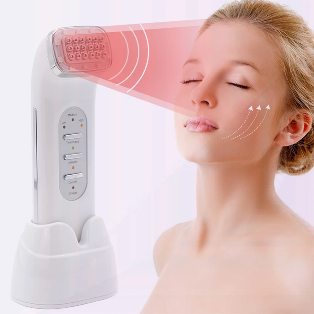 

Face Mesotherapy Massager RF Radio Frequency Infrared Light Therapy Acne Wrinkle Remover Skin Tighten Face Lifting Machine